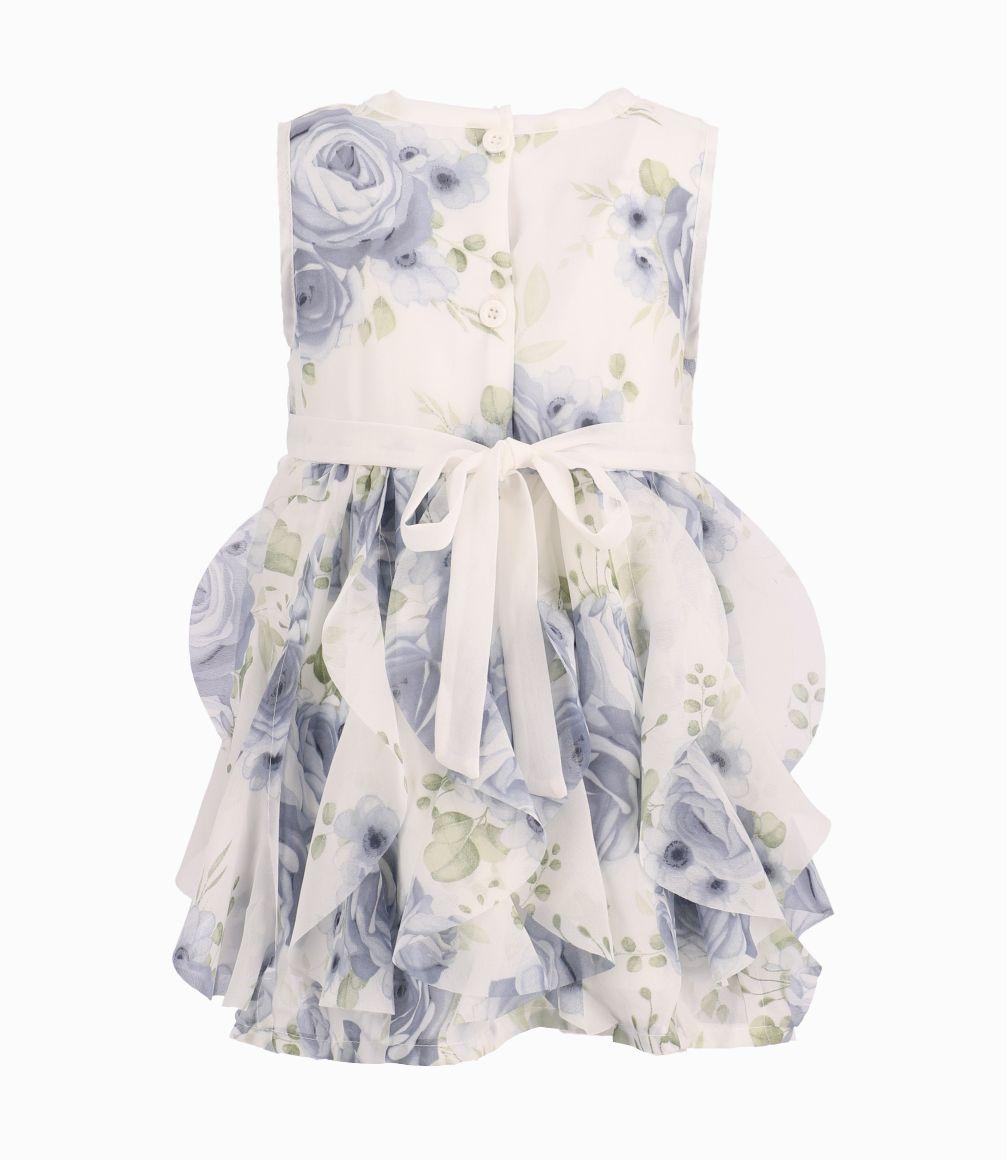 Vestido Bebé Con Lentejuelas Y Vuelos Limonada Azul Marino-1