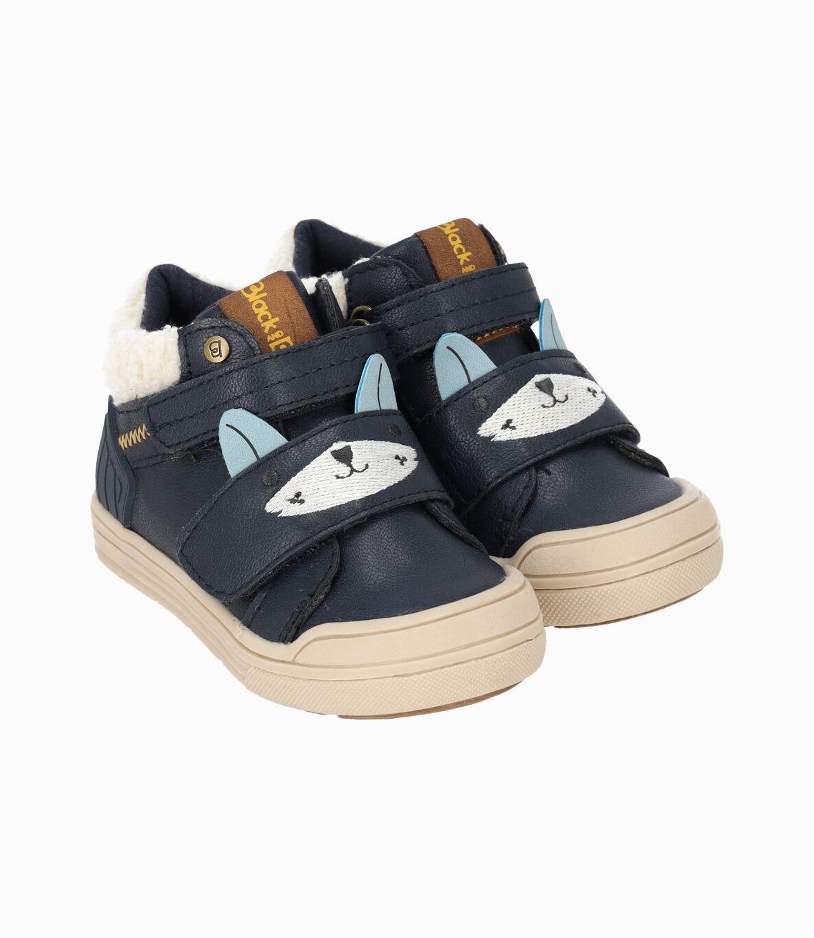 Botín bebés con diseño azul Black and Blue-0