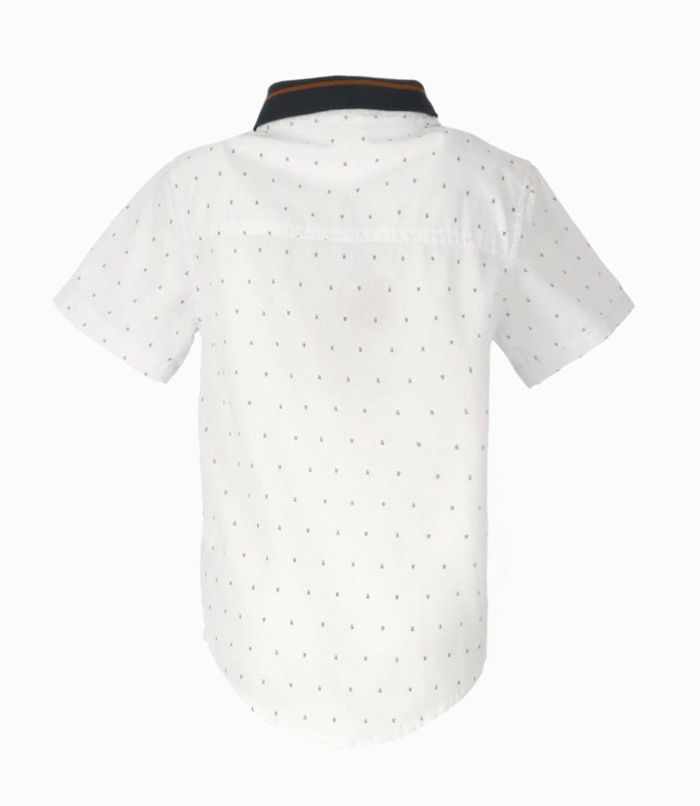 Camisa manga corta niño suspensores blanco Black and Blue-2