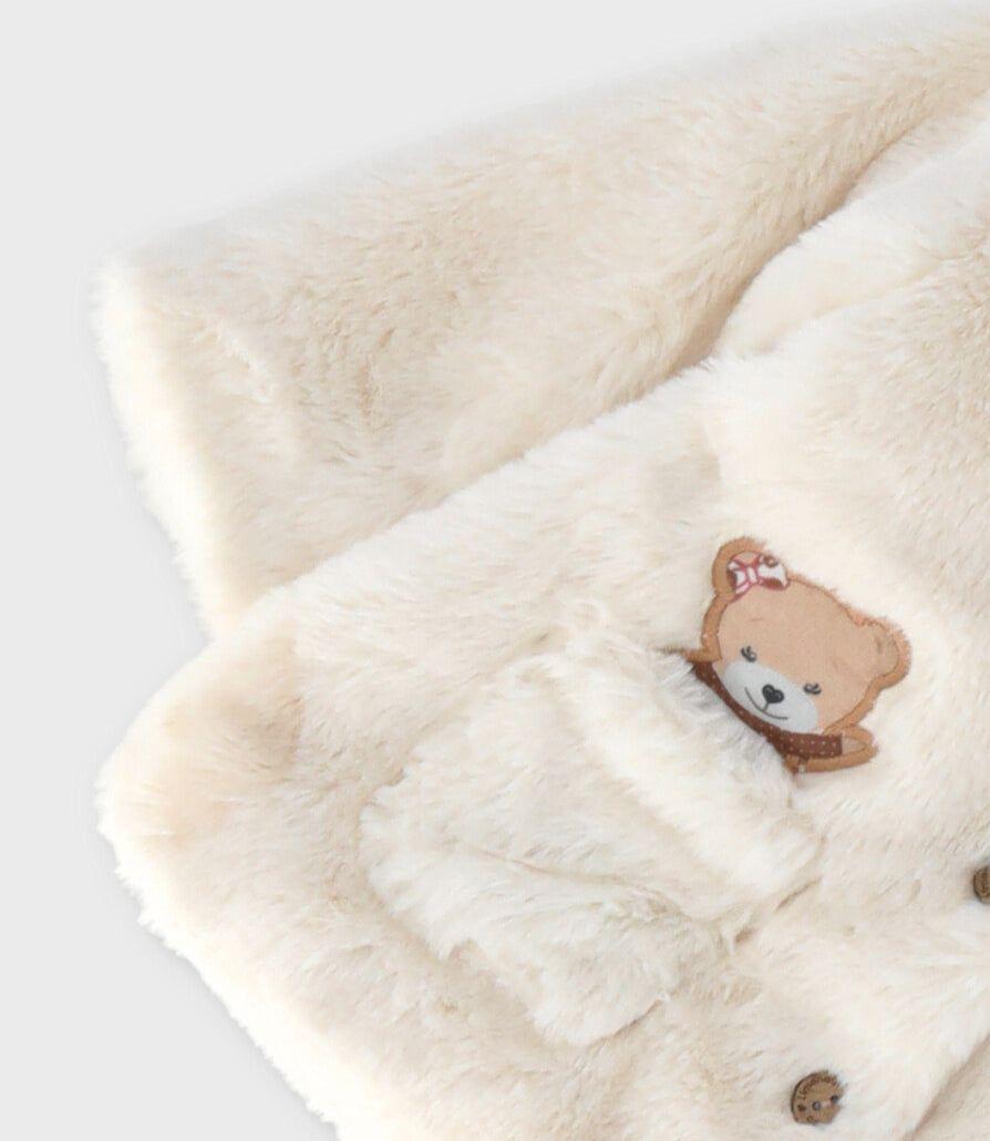 Chaqueta recién nacida con ositos blanco Limonada-2