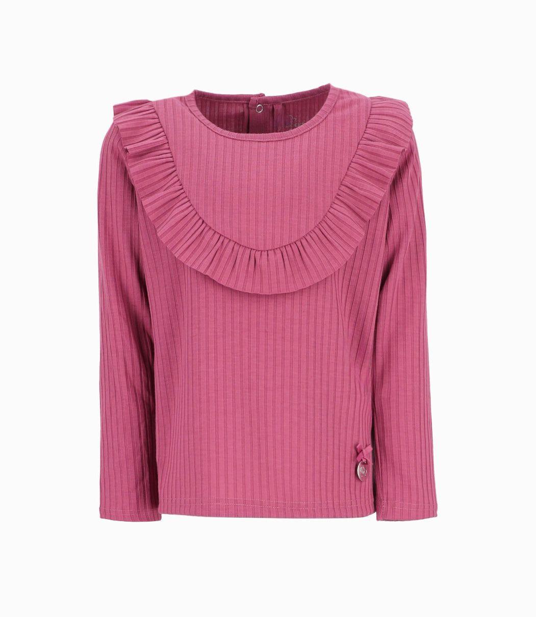 Polera niña acanalada burdeo Limonada-0