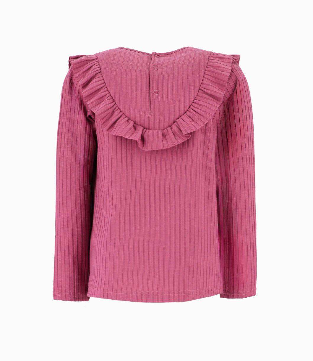 Polera niña acanalada burdeo Limonada-1