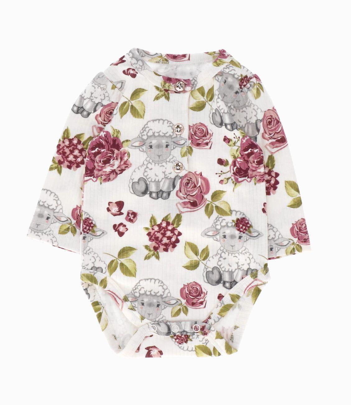 Conjunto recién nacida 4 piezas palo rosa Limonada-1