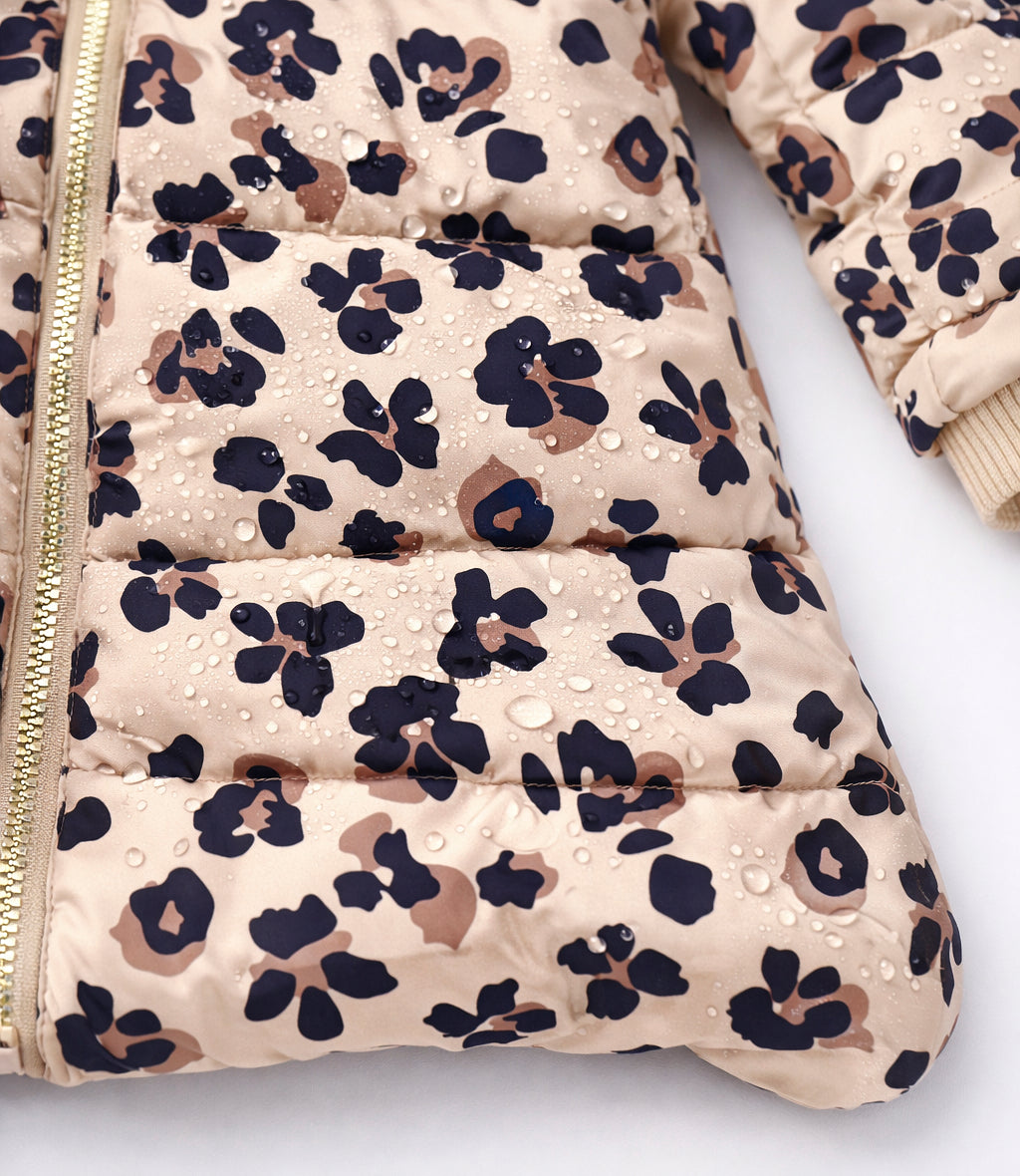 Parka bebé animal print beige Limonada-1