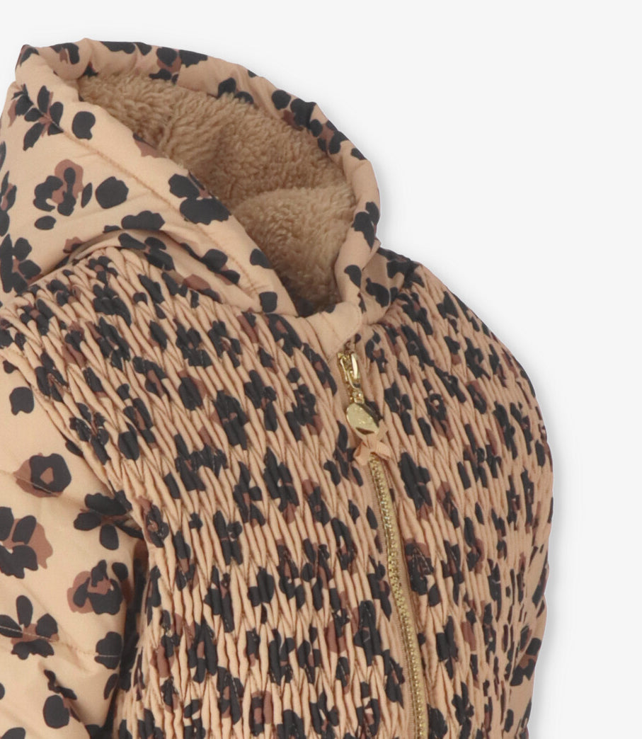Parka bebé animal print beige Limonada-3
