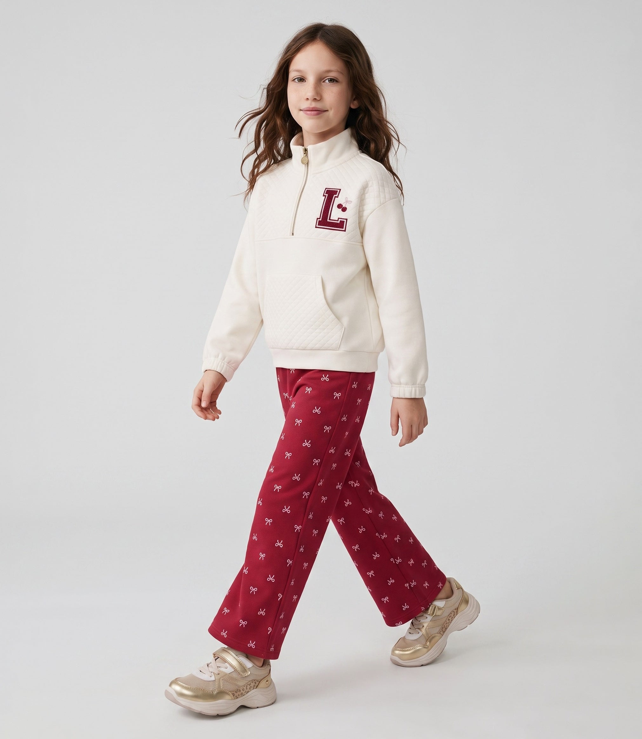 Conjunto polerón liviano y calza niña  L11221271188 frambues-0