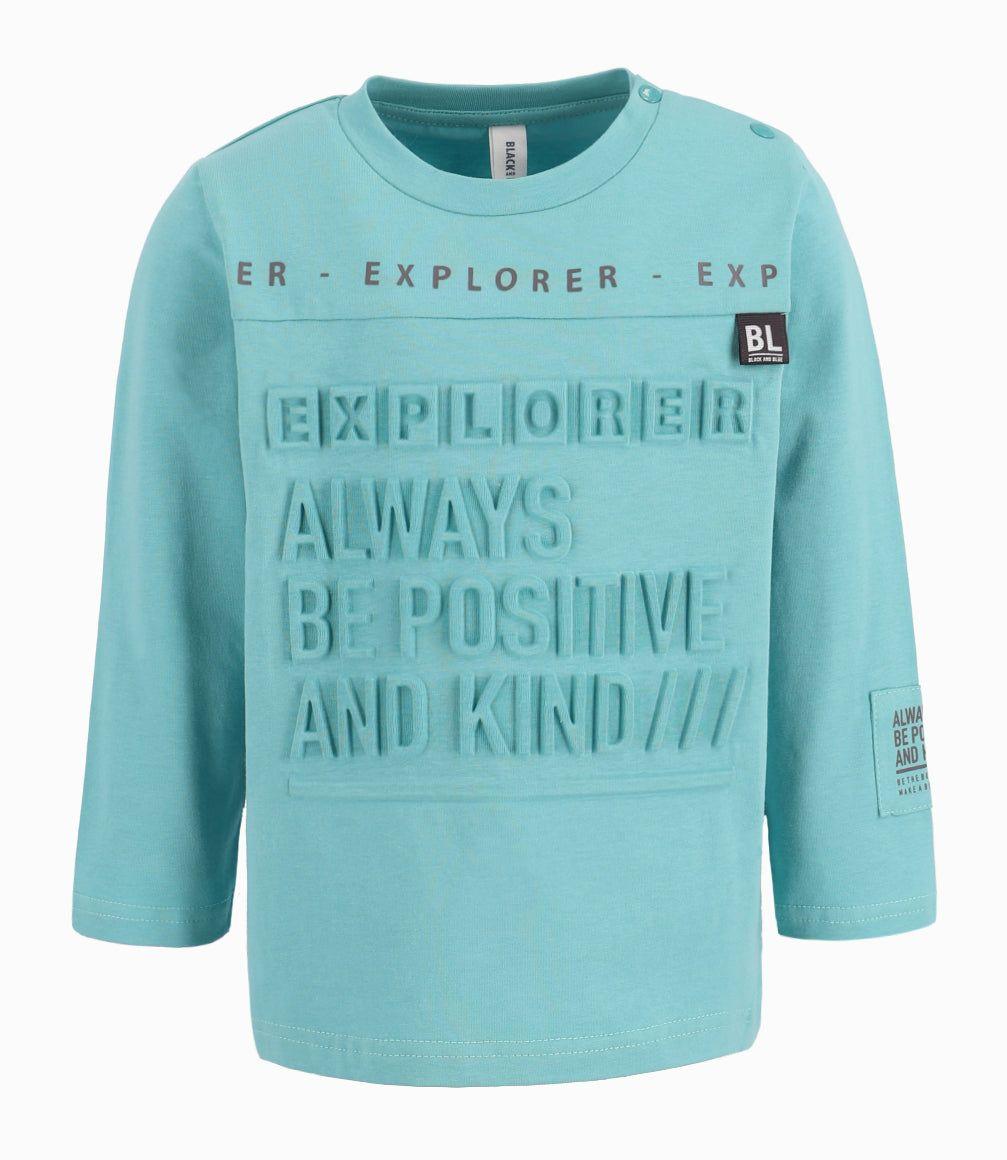 Polera bebés con relieve menta Black and Blue-0