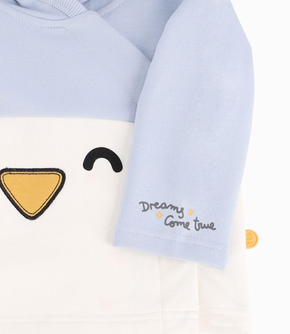 Conjunto Recién Nacido Pinguino Con Cierre Lateral B&B Crudo-4