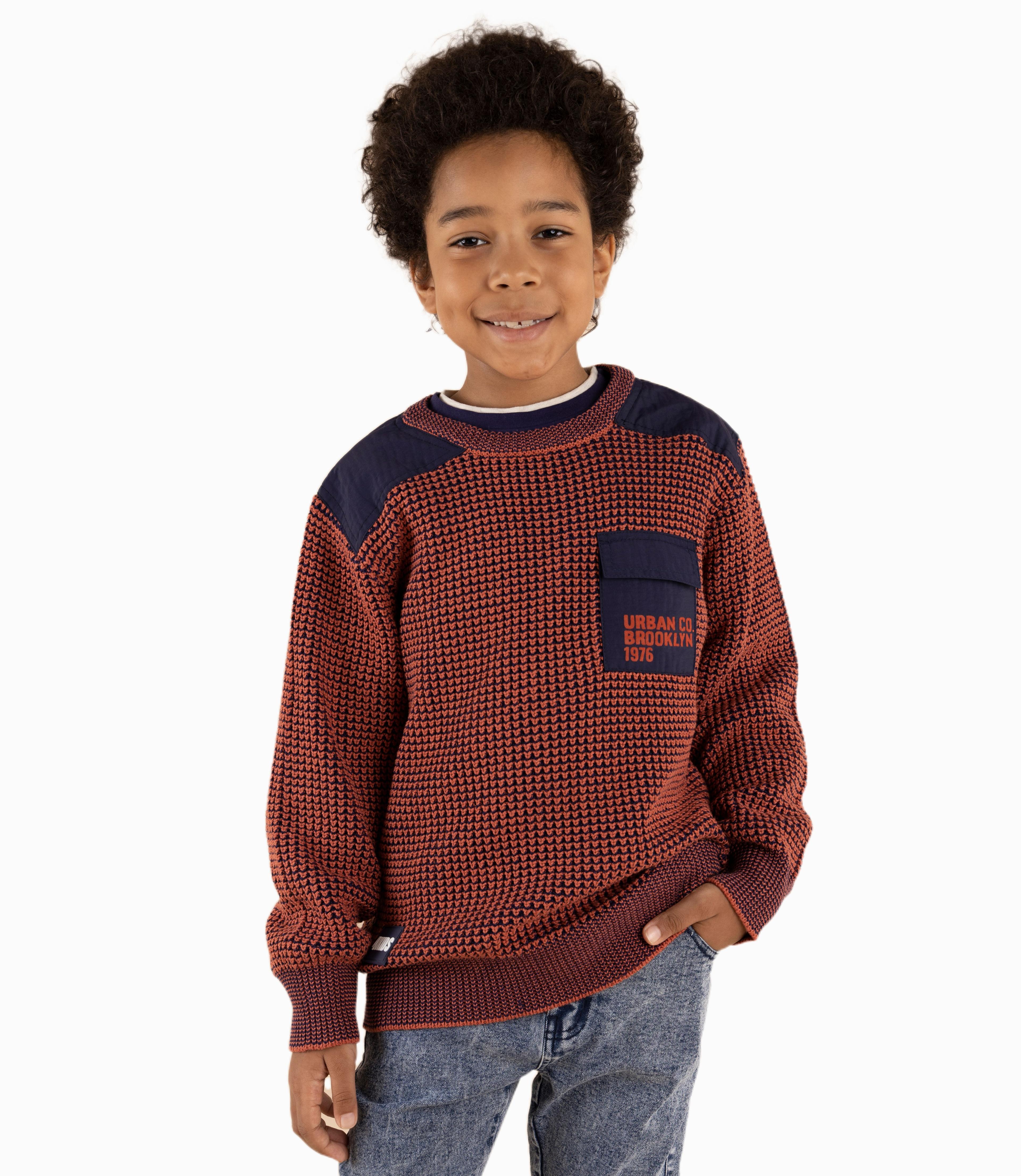 Chaleco Niño Tejido Rojo-0