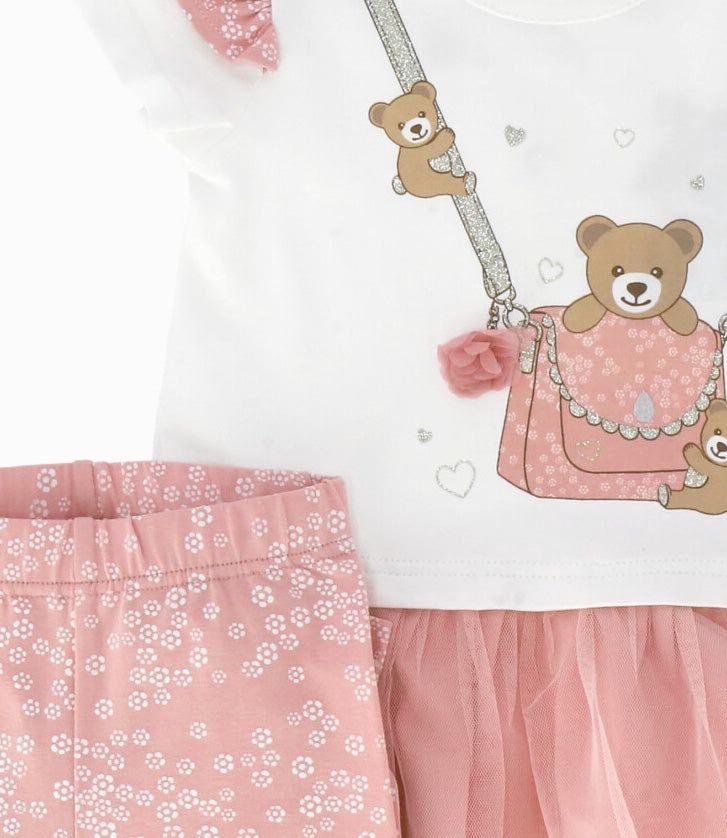Conjunto bebé de polera y calzas rosado Limonada-3