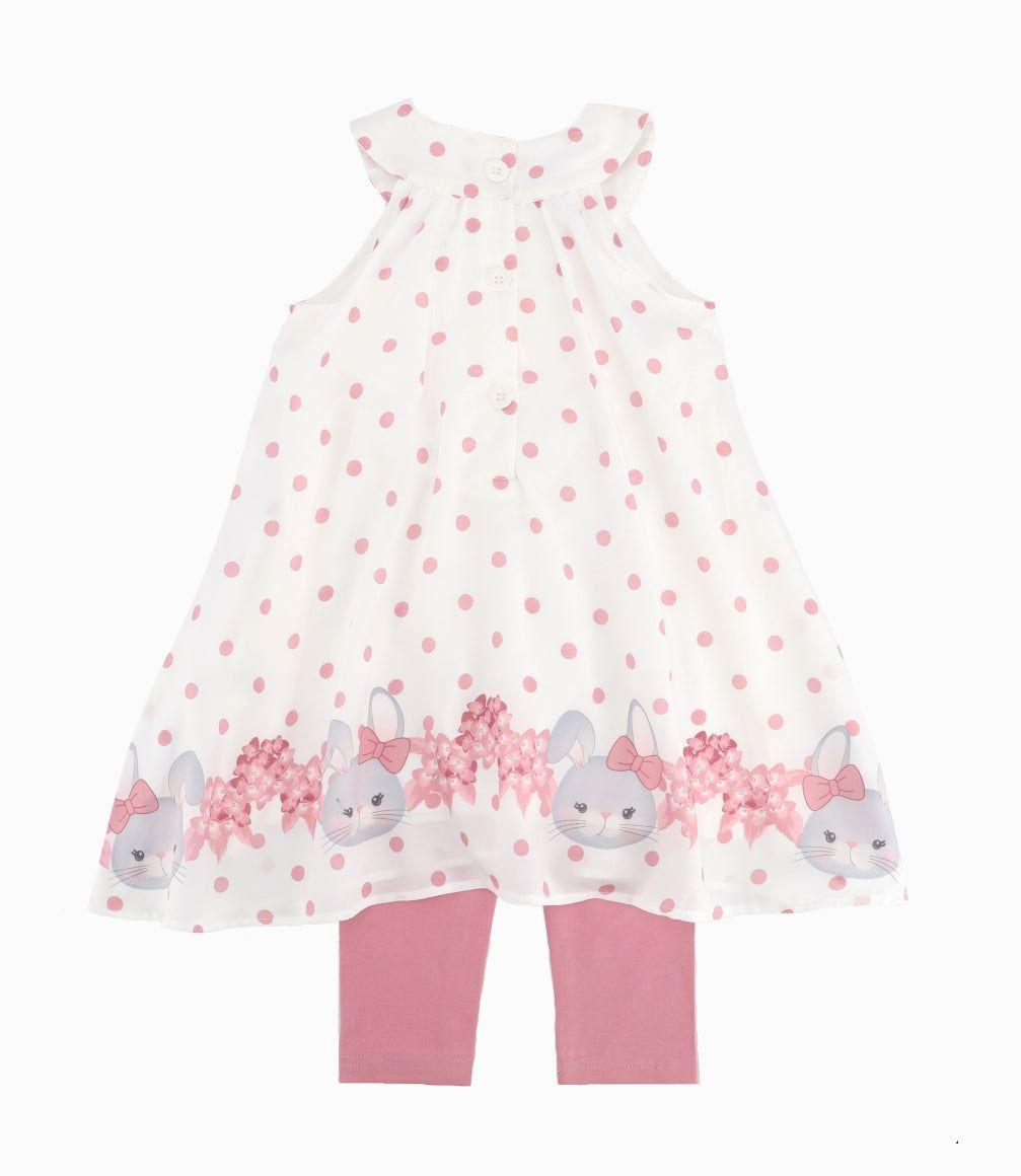 Conjunto Bebé De Vestido Y Calzas-6