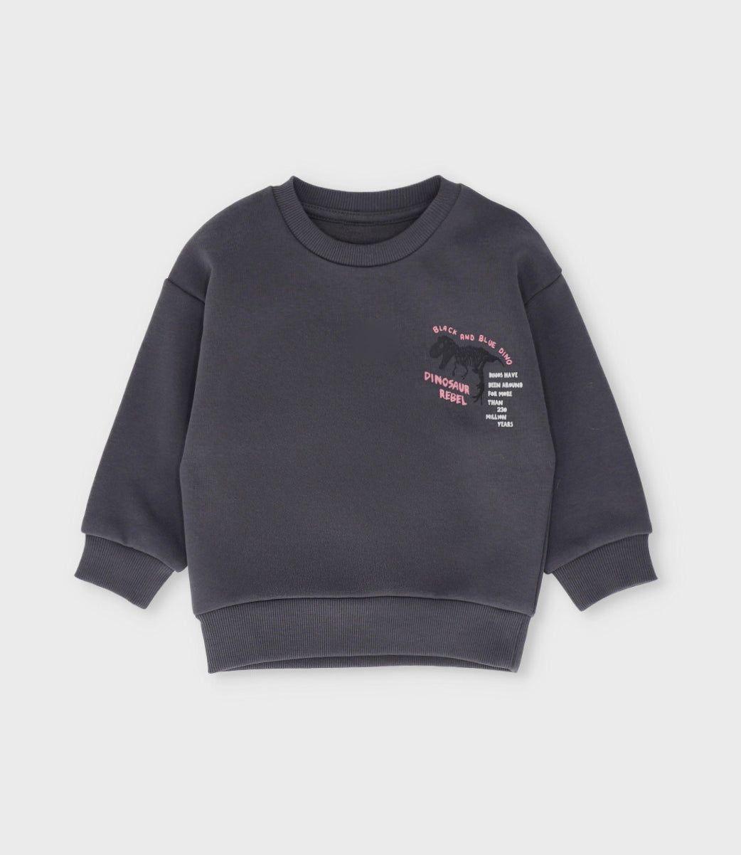 Polerón niño básico marengo Black and Blue-1