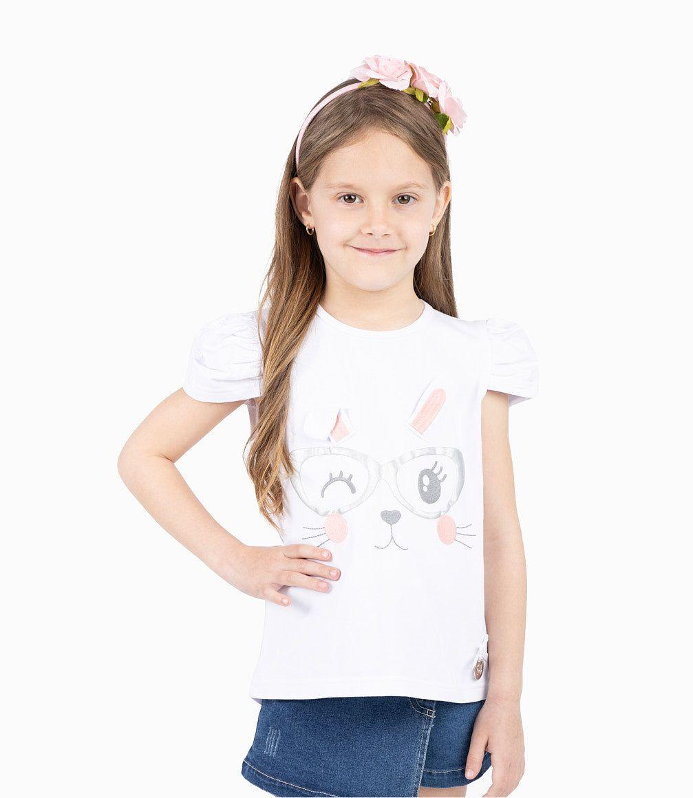 Polera Niña Con Conejo-0