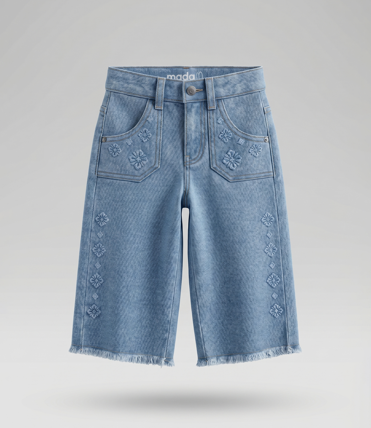 Jeans bebé boho L12111270274 denim celeste Limonada-0