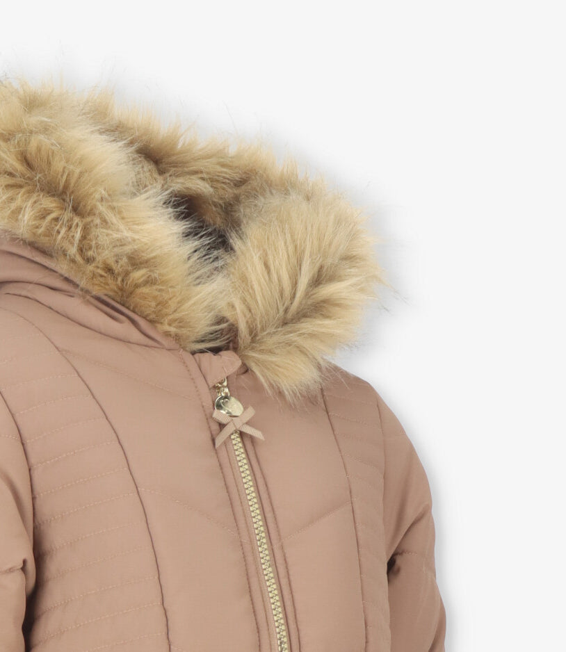 Parka niña engomada camel Limonada-2