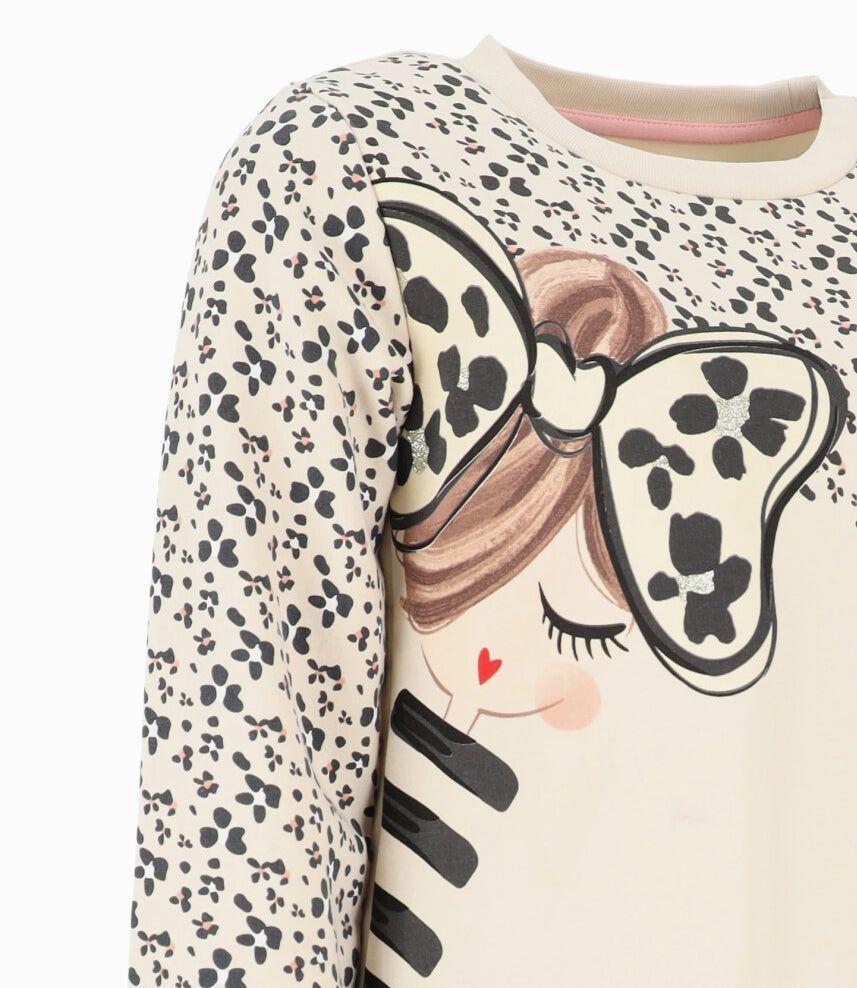 Conjunto niña con diseño gris 4 Kids-2