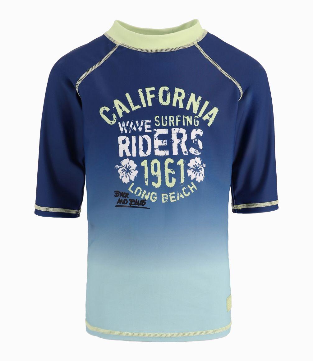 Polera Traje De Baño Niño Con Estampado Azul Marino-1