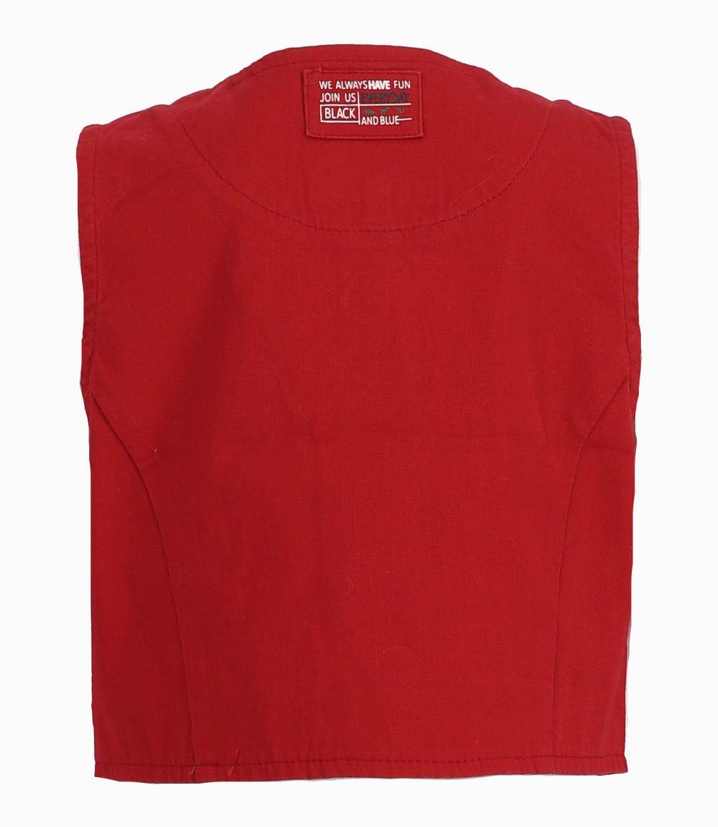 Chaqueta Bebé Sin Mangas Rojo-3