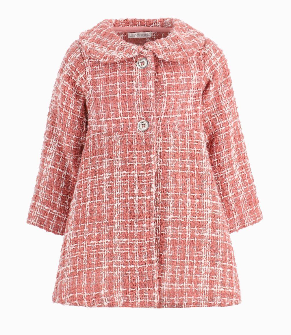 Vestido Bebé Niña Clásico De Tweed Limonada Palo Rosa-2