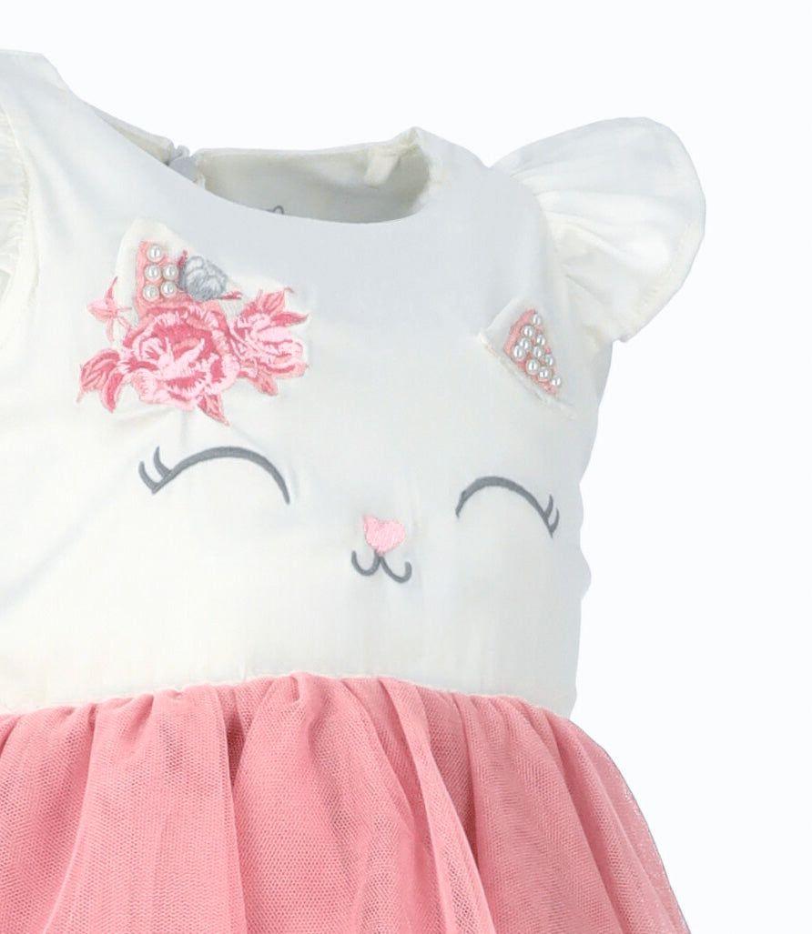 Conjunto bebé con gato palo rosa Limonada-2