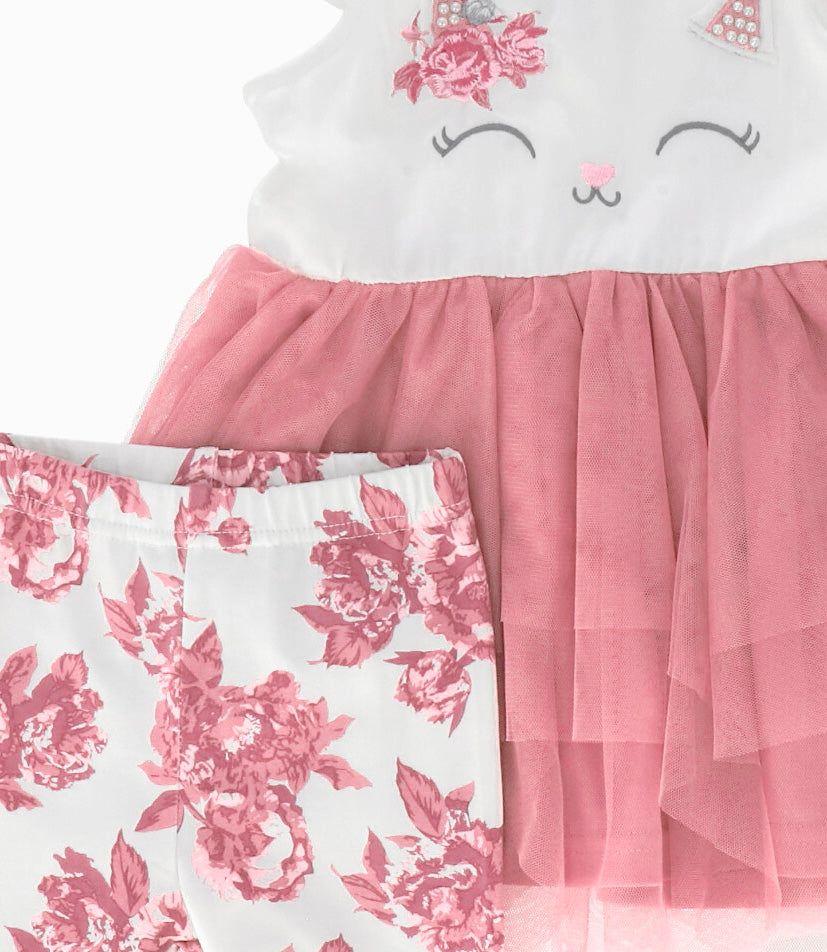 Conjunto bebé con gato palo rosa Limonada-3