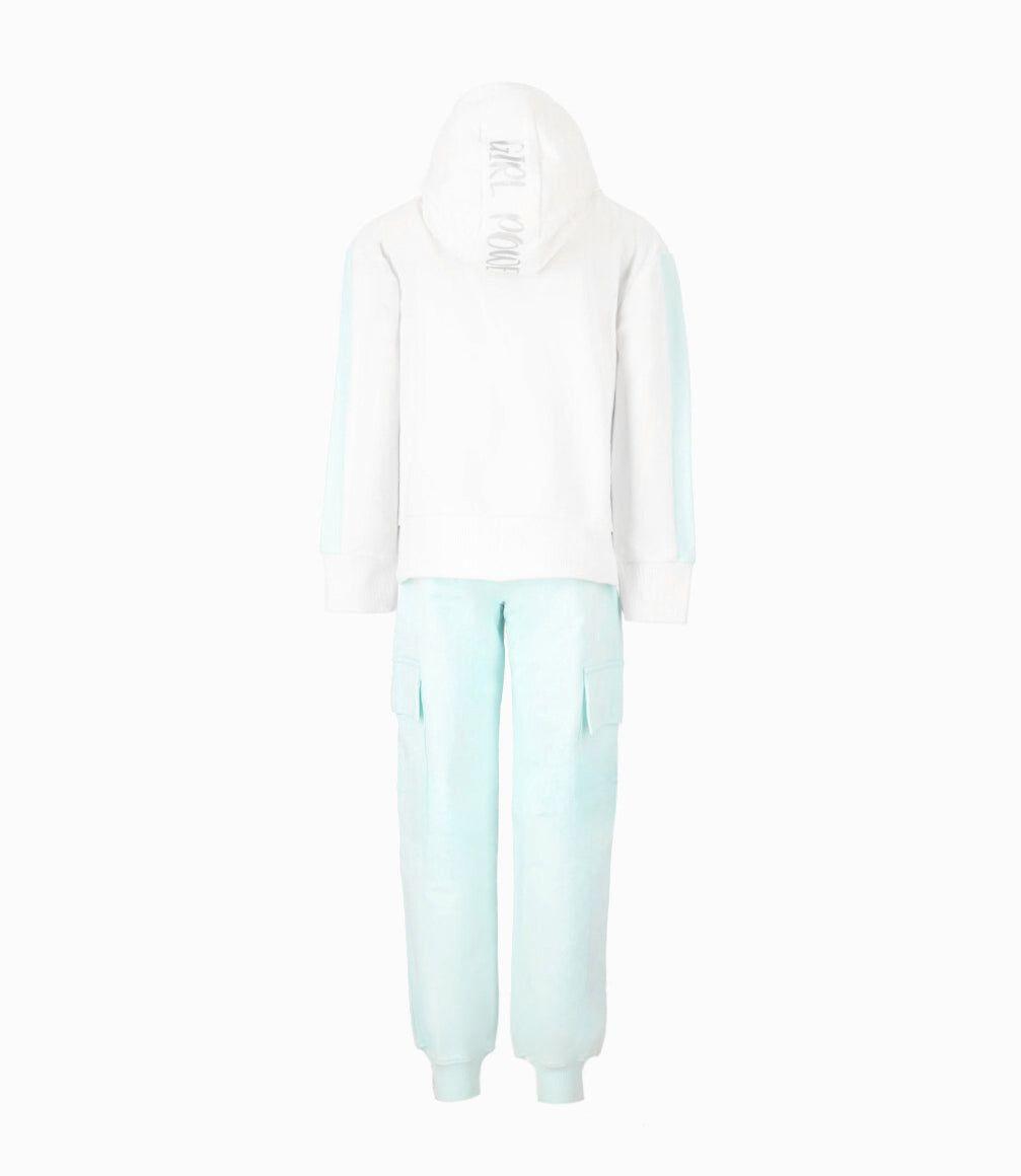 Buzo niña de polerón y pantalón Verde Limonada-2