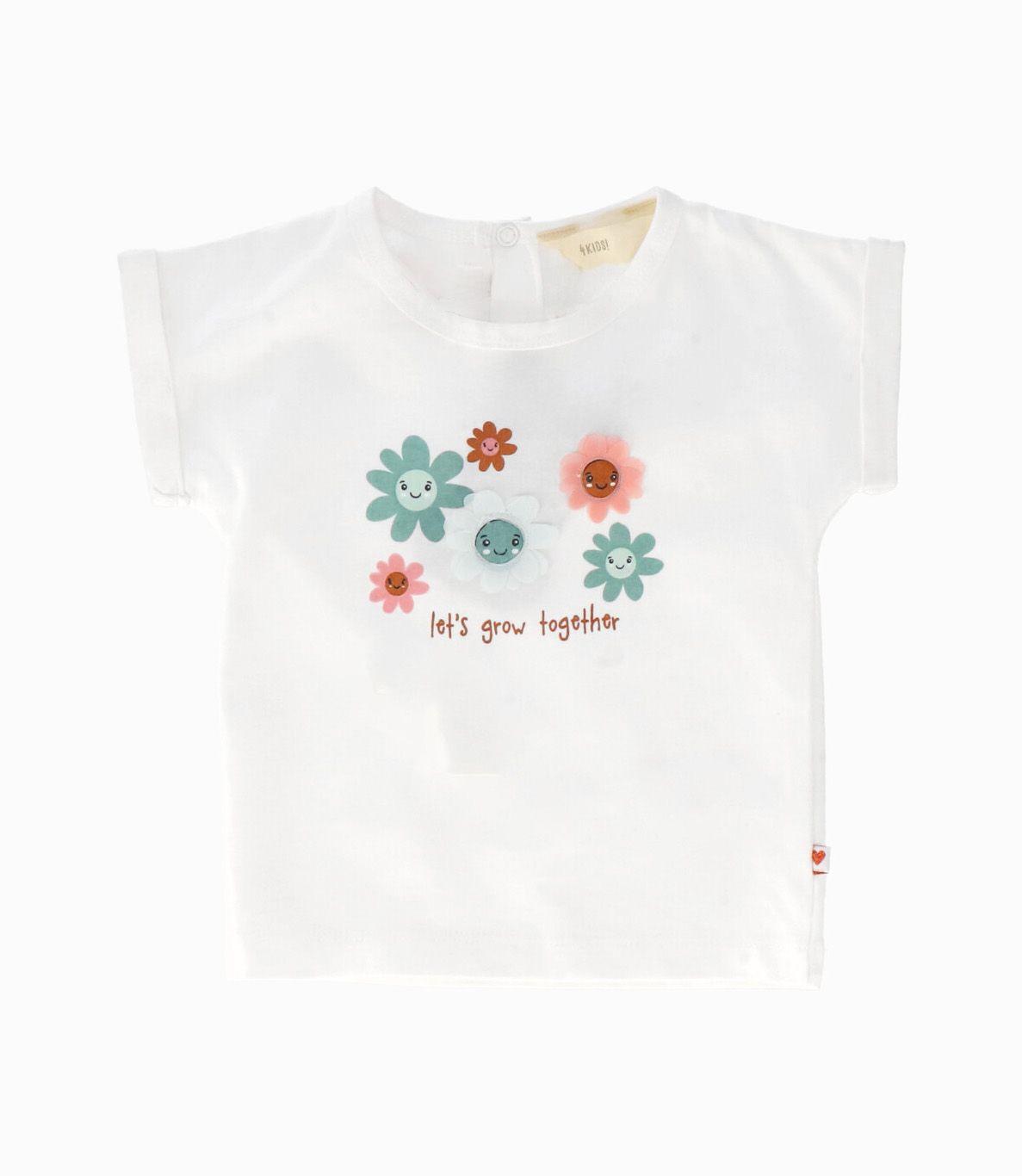 Conjunto recien nacida con flores Blanco 4 Kids-1