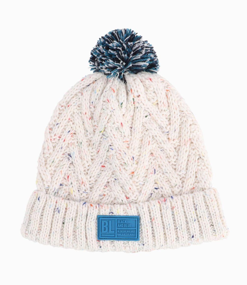 Gorro Niño Tejido Black And Blue Crudo-0