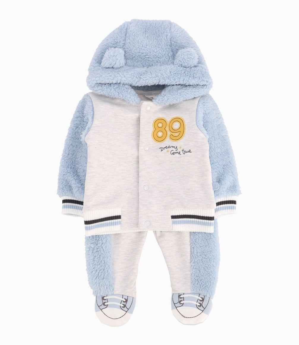 Buzo Recién Nacido Orejas De Polar Black And Blue Gris-0