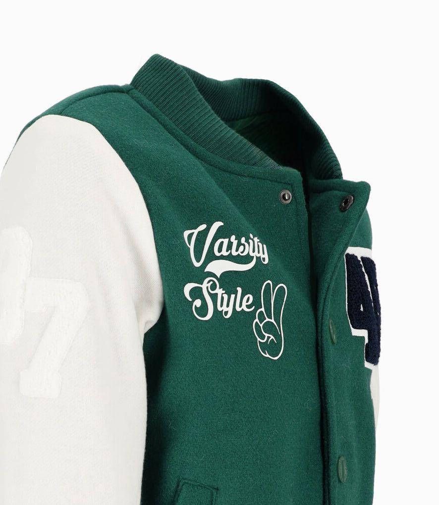 Chaqueta niño universitaria verde 4 Kids-2