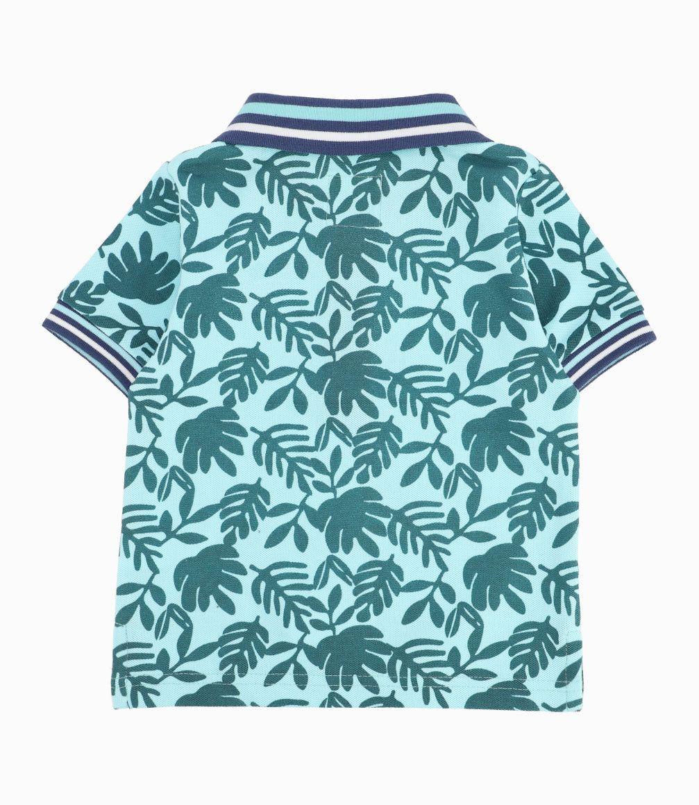 Polera Bebé Niño Con Cuello Turquesa-3