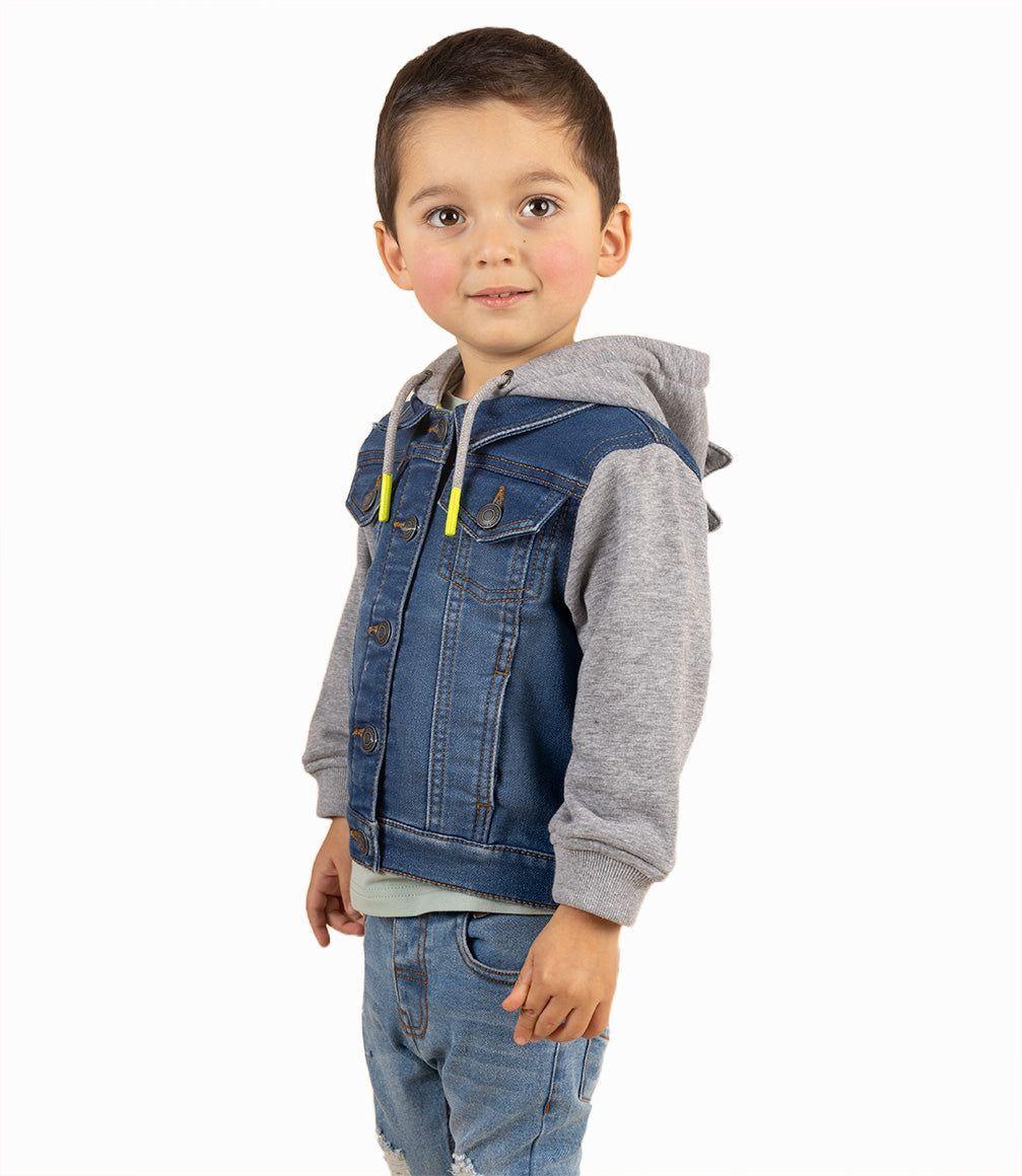 Chaqueta Bebé Niño Con Gorro Denim Azul 4 Kids-2