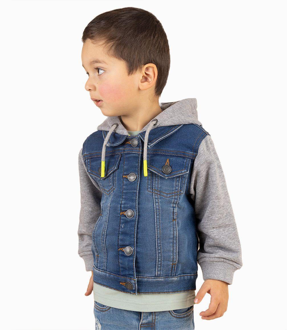 Chaqueta Bebé Niño Con Gorro Denim Azul 4 Kids-4