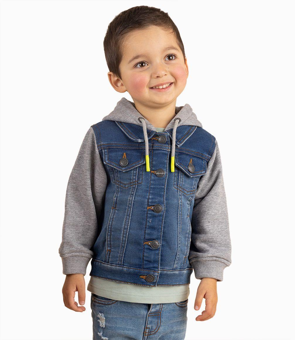 Chaqueta Bebé Niño Con Gorro Denim Azul 4 Kids-0