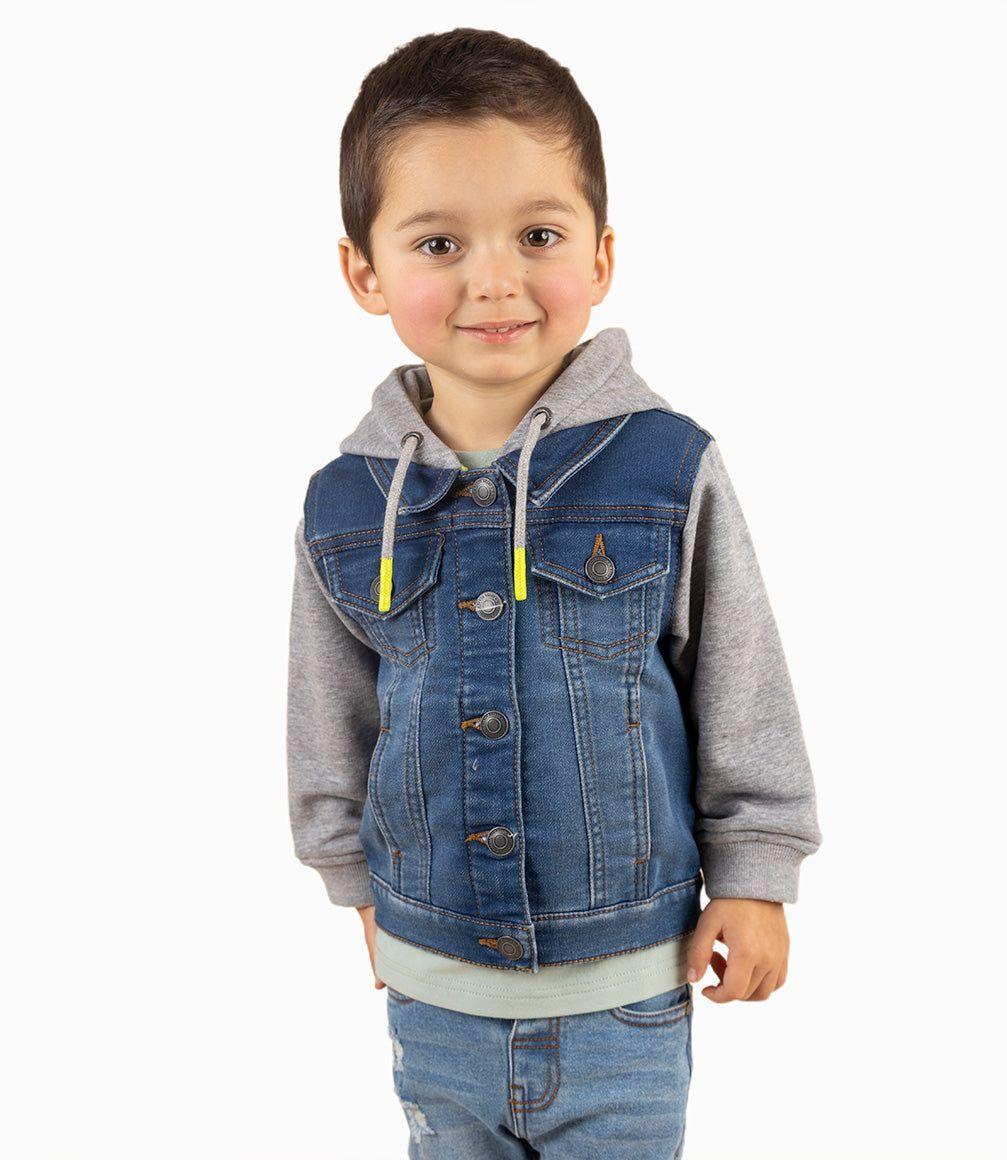 Chaqueta Bebé Niño Con Gorro Denim Azul 4 Kids-1