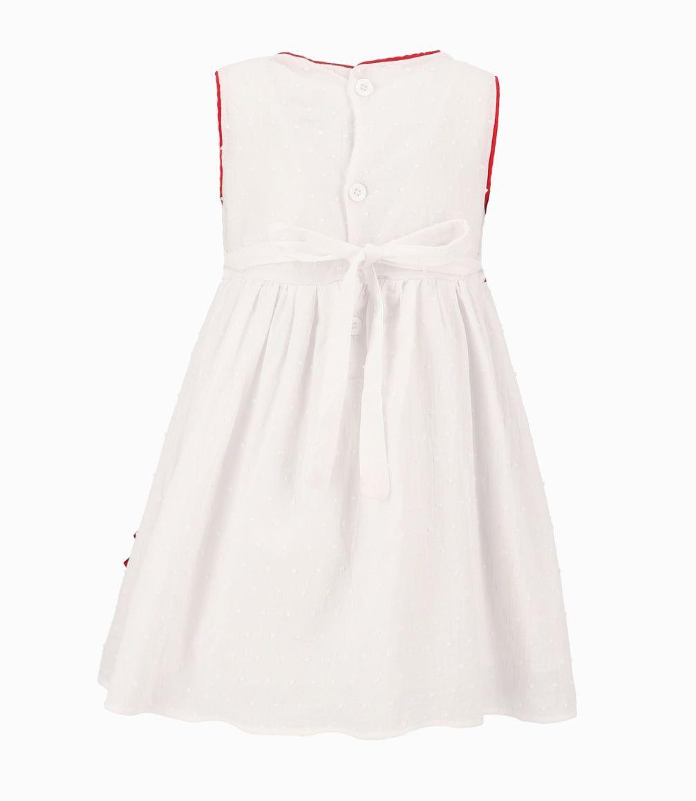 Vestido Bebé Con Oso Rojo-1