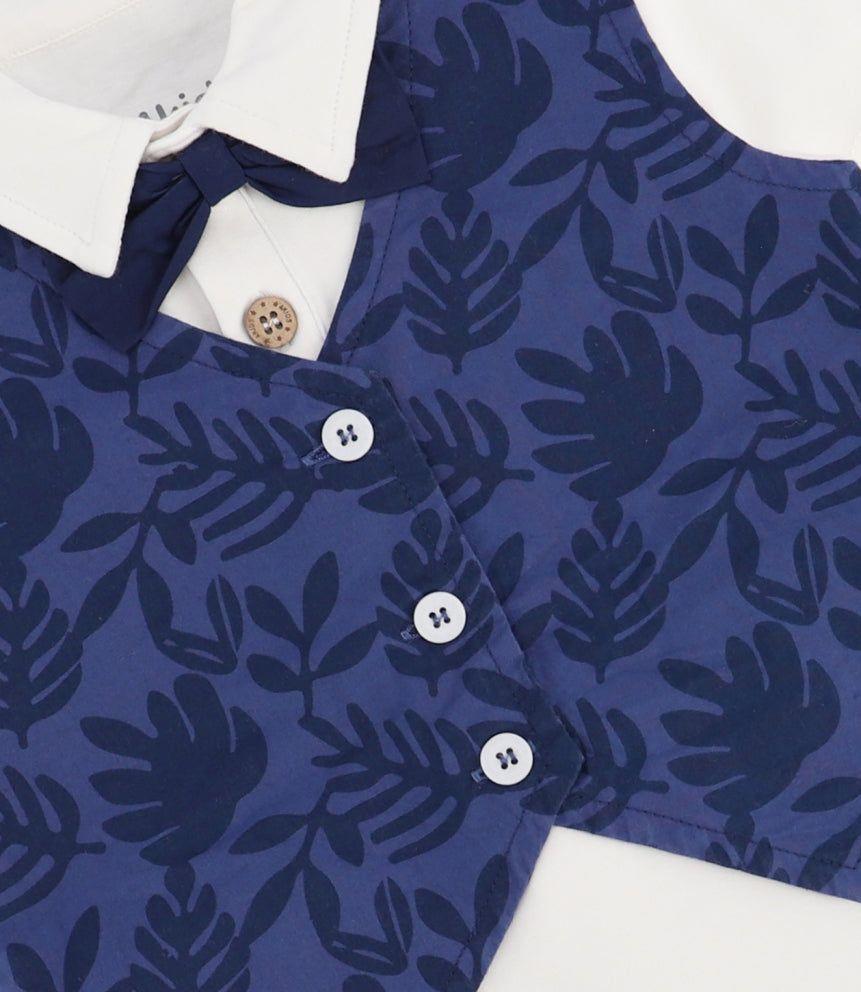 Conjunto Bebé Niño Vest Azul-1