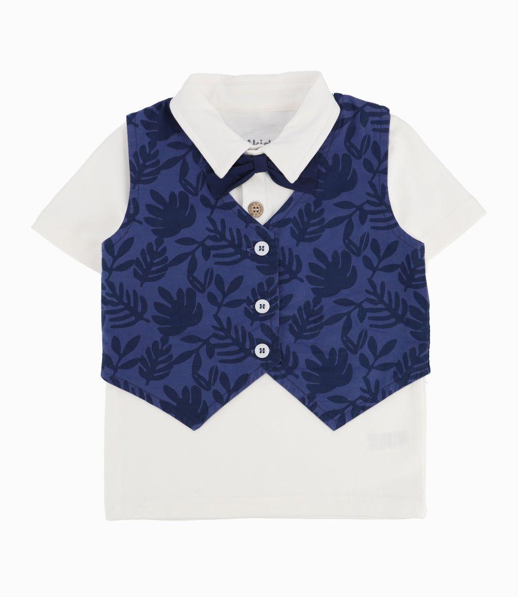 Conjunto Bebé Niño Vest Azul-8