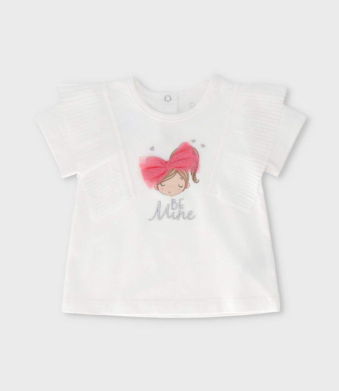 Polera manga corta bebé vuelos crudo Limonada-0