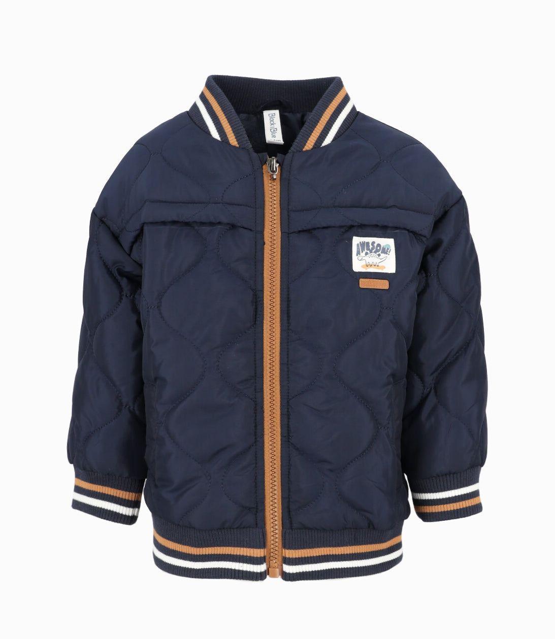 Chaqueta bebés bomber azul marino Black and Blue-1