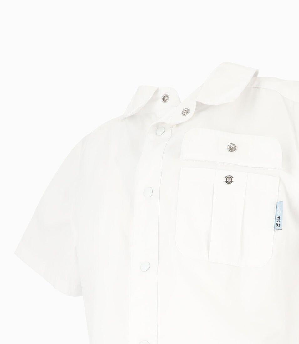 Camisa niño lisa Blanco Black and Blue-3