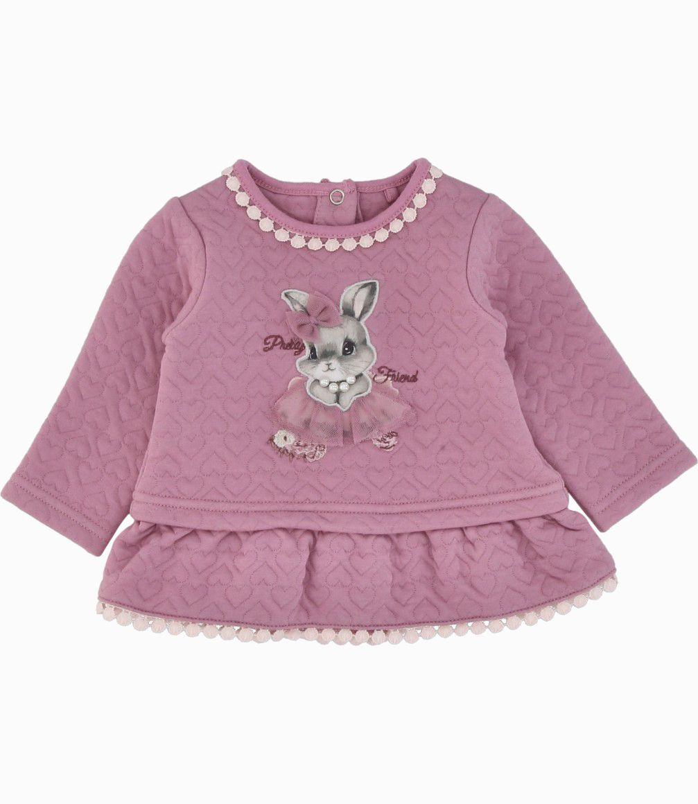Conjunto recién nacida con conejito palo rosa Limonada-2