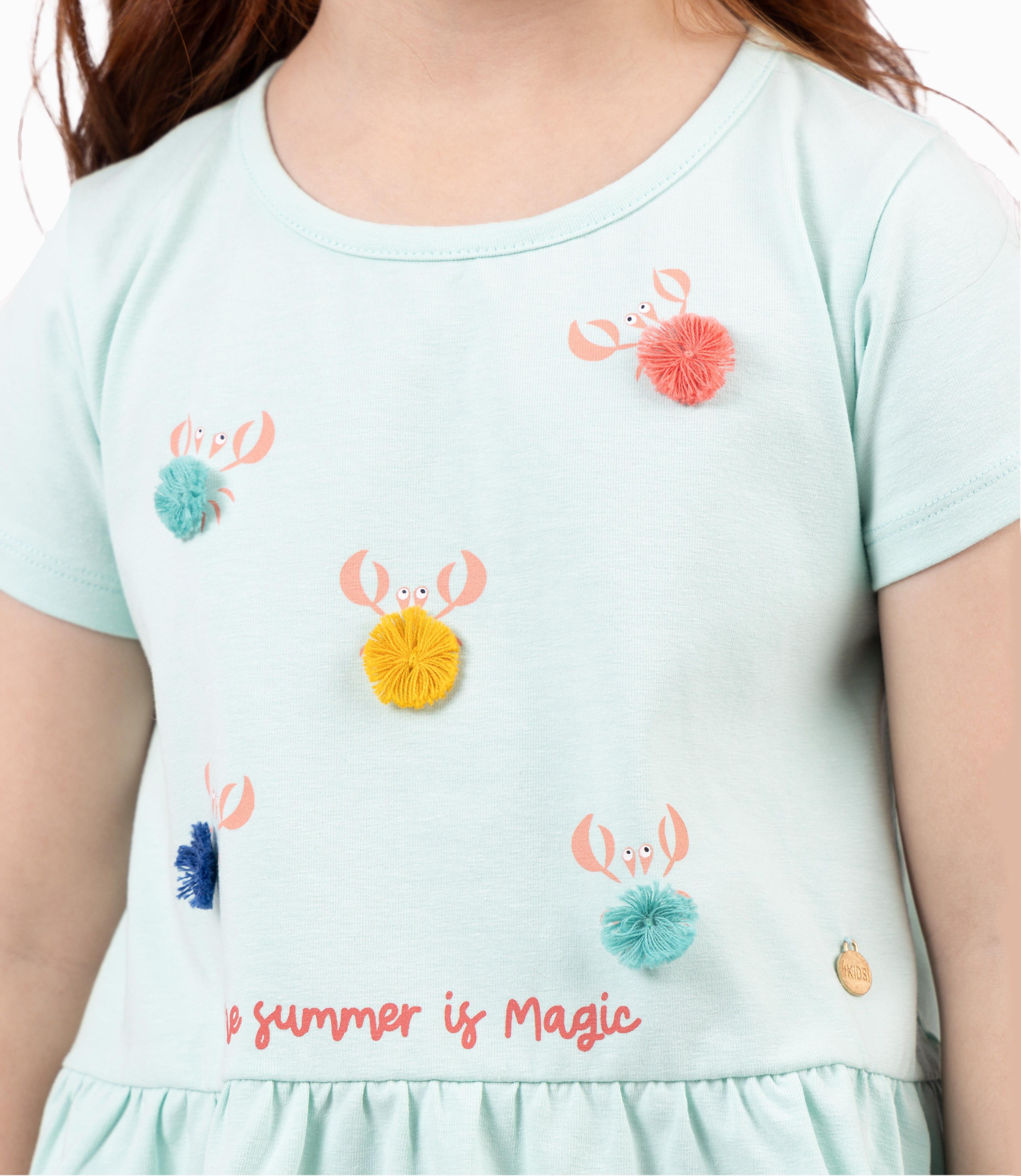 Conjunto Niña Estampado Menta-1