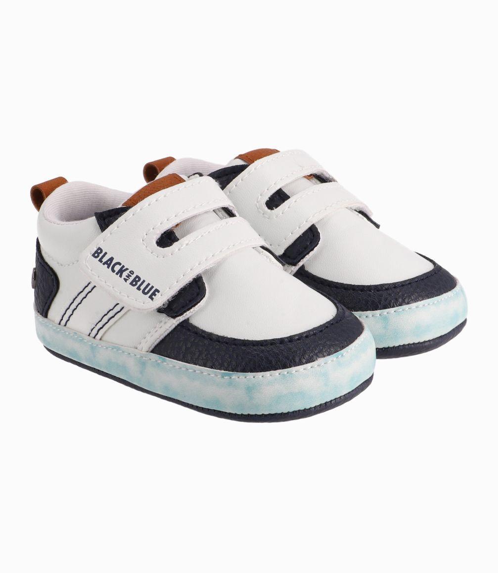 Zapatilla Recien Nacido Bicolor Black And Blue Azul-0