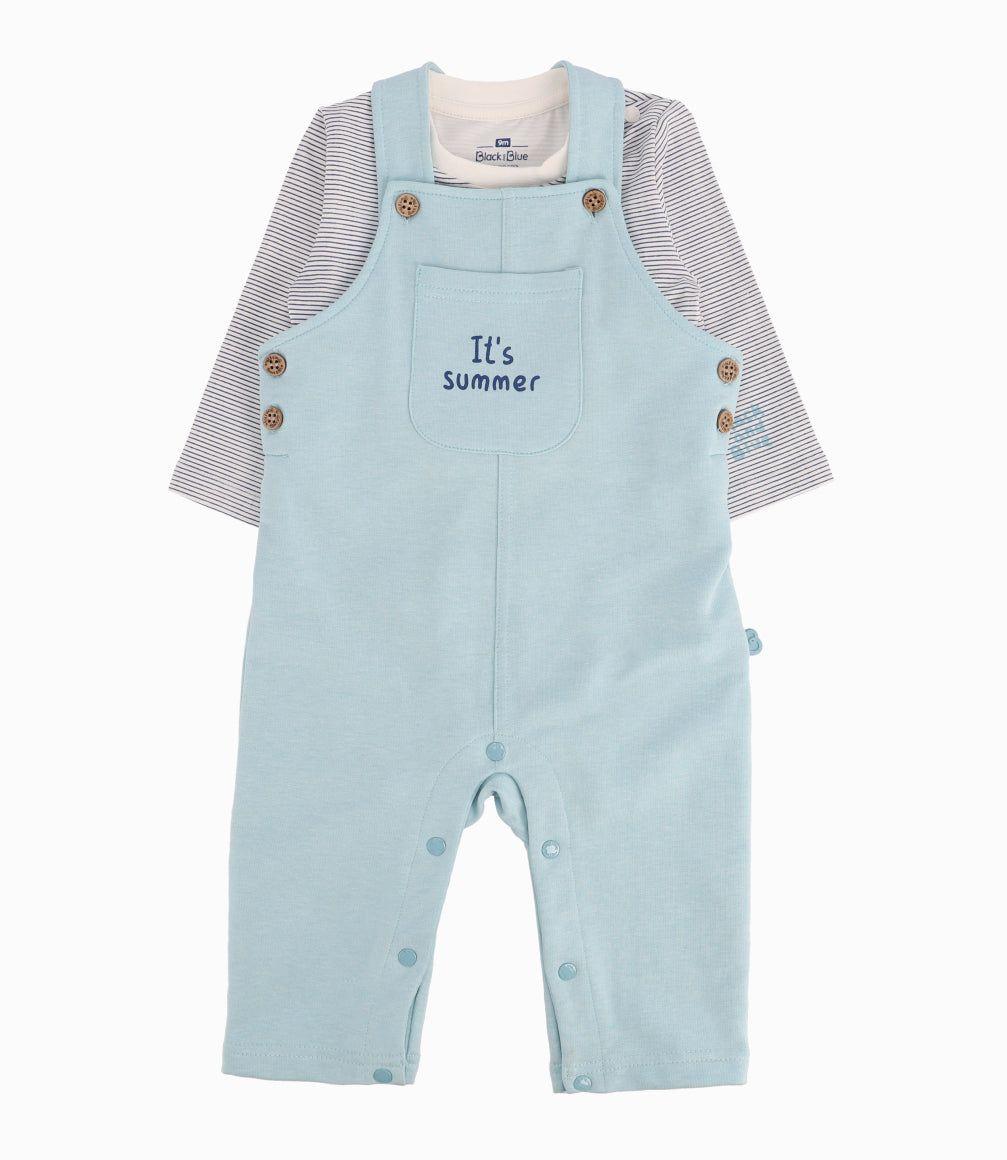 Conjunto Recién Nacido De Jardinera Y Body Crudo-4