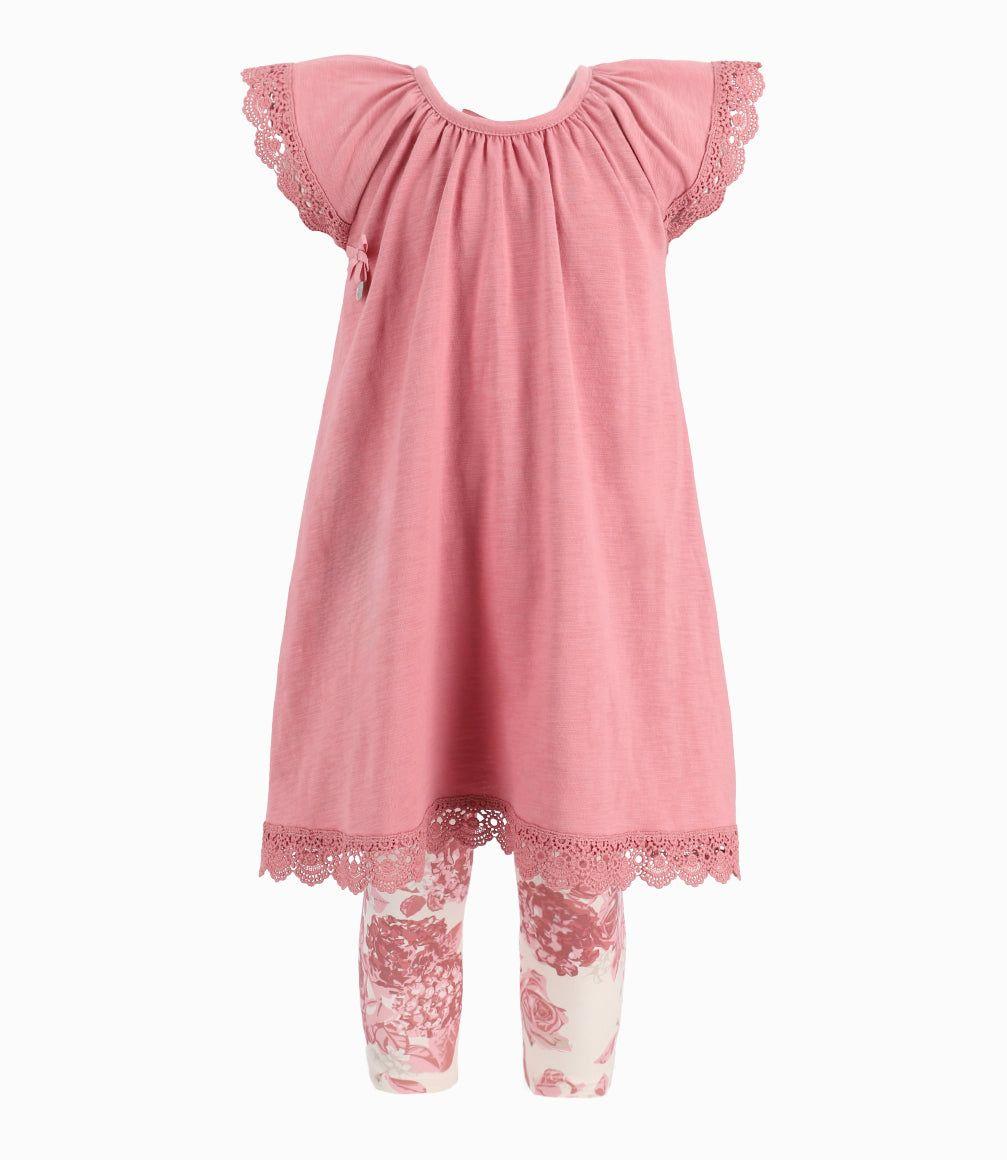 Conjunto Bebé De Vestido Y Calzas-6