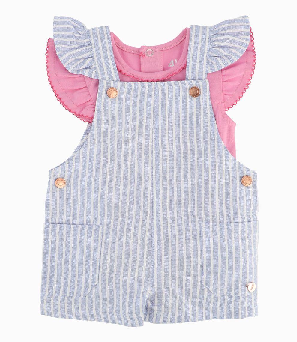 Conjunto Recién Nacida Con Vuelos Celeste-8