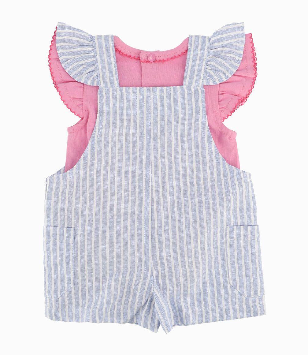 Conjunto Recién Nacida Con Vuelos Celeste-9