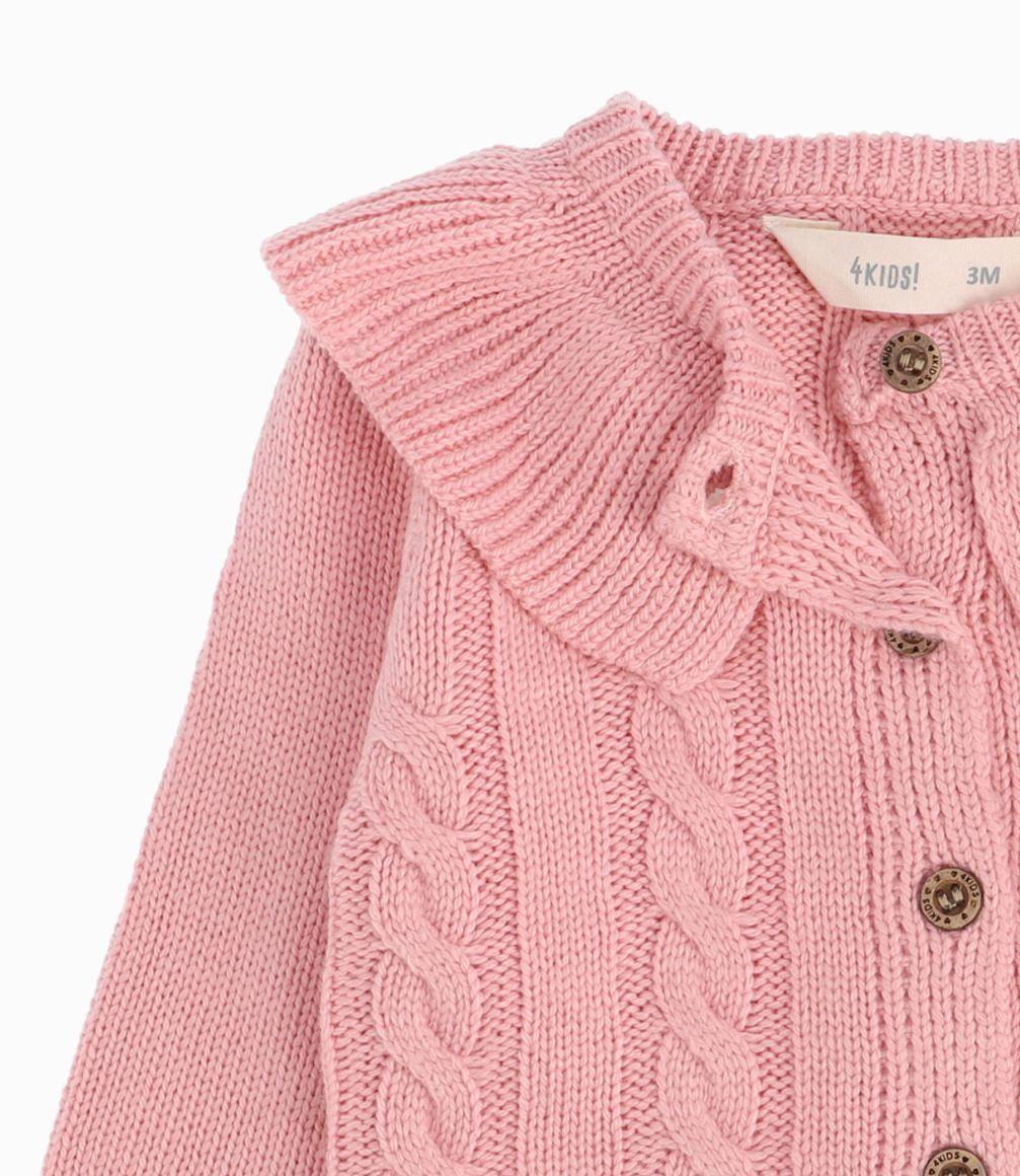 Chaleco Recién Nacida Trenzado 4 Kids Rosado-2