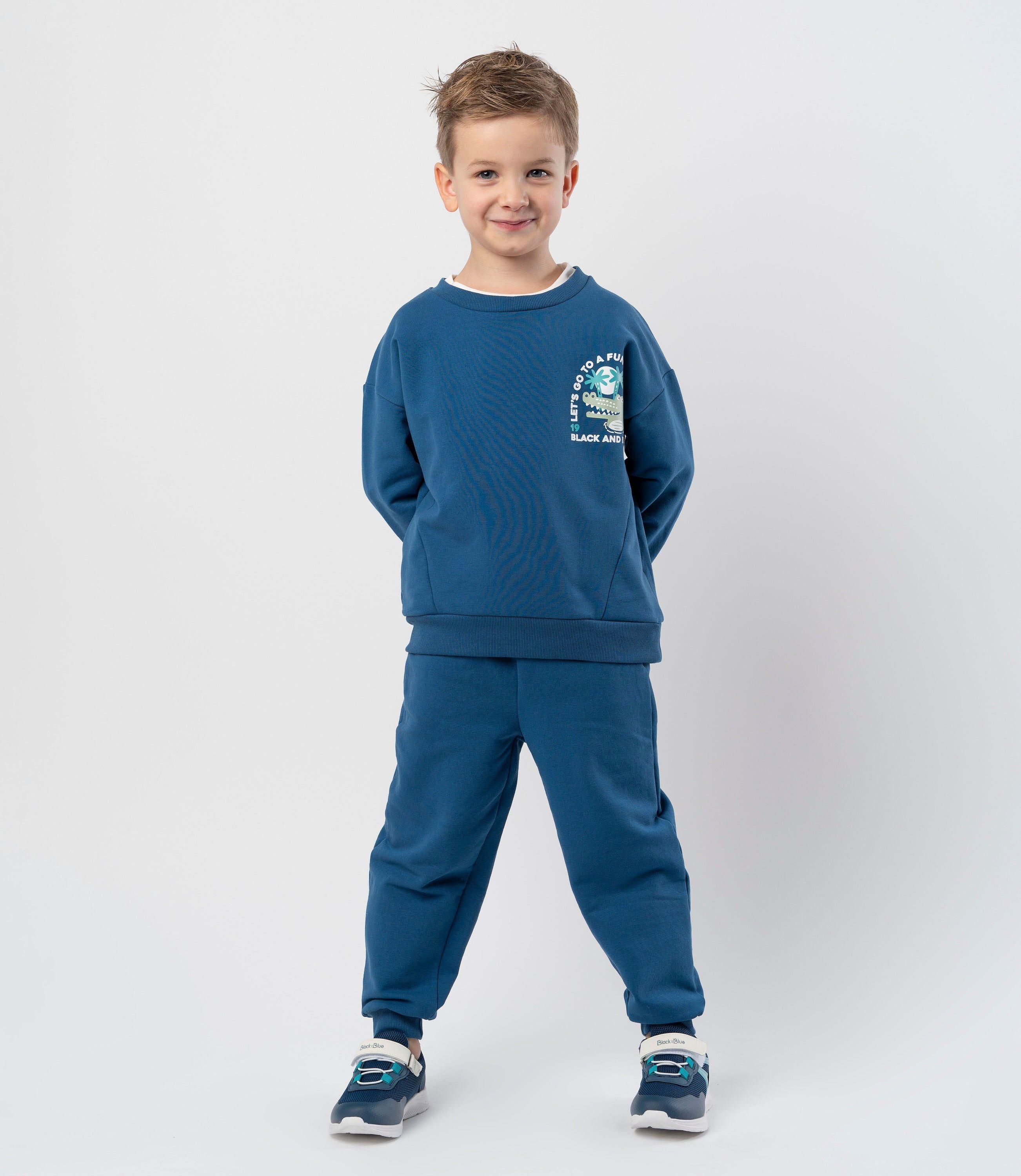 Buzo niño con diseño azul  Black and Blue-0